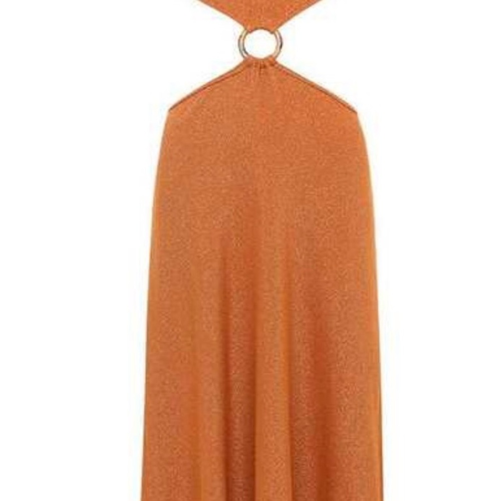 Montce Orange Sparkle Maxi Dress